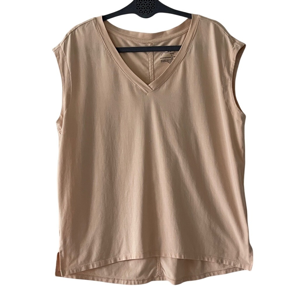 Soma Restore Aloe Knit Sleeveless V-Neck Relaxed Tank Top Large